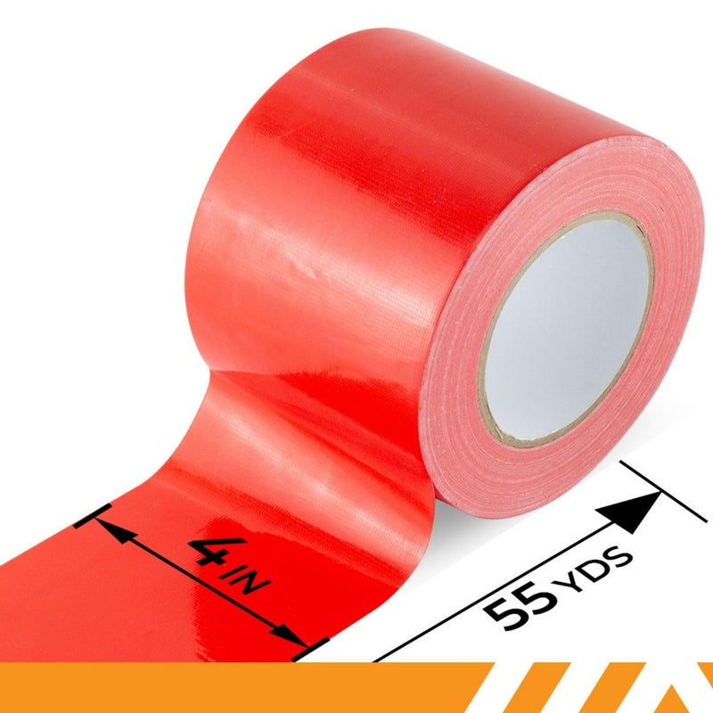 GTSE Wide Duct Tape, Red, 4 Inches x 55 Yards (164 ft), Heavy Duty, Waterproof Repair Tape for Indoor or Outdoor Use, 1 Roll - Image 4